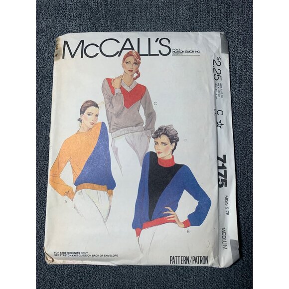 McCall's Misses Top Sewing Pattern sz 14 16 7175 - uncut - Picture 4 of 4